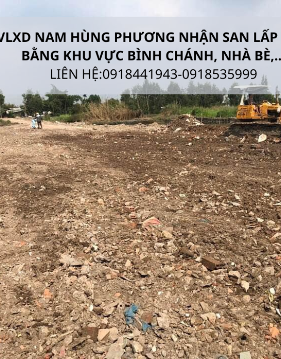 Chuyên nhận SAN LẤP MẶT BẰNG, XÀ BẦN